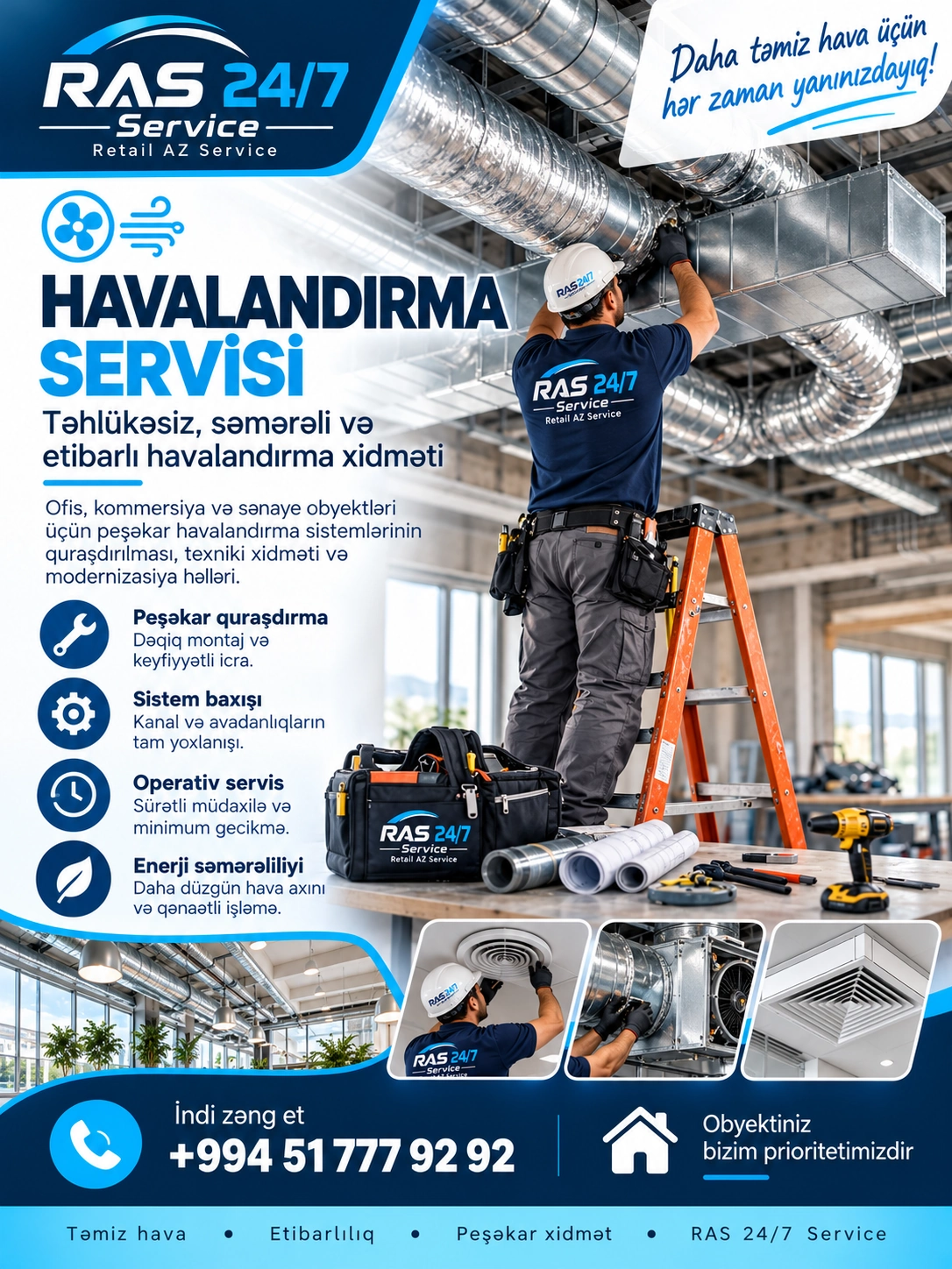 Havalandırma servisi — RAS 24/7 Service