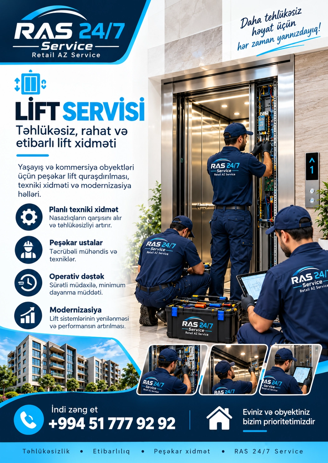 Lift servisi — RAS 24/7 Service